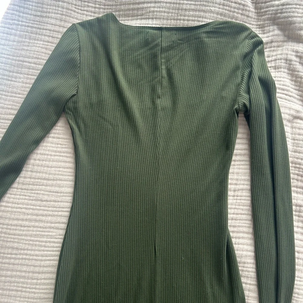 Reformation Long Sleeve Dress (Army) - Picture 3 of 6
